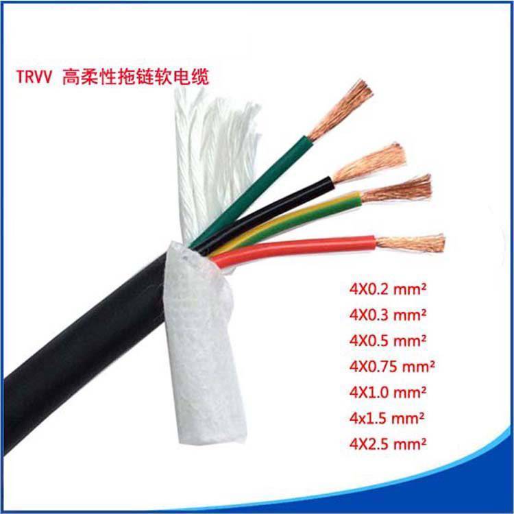 耐油抗拉耐折彎TRVV 4×2.5/4.0平方高柔性拖鏈電纜 工業動力與控制系統的堅韌脈絡